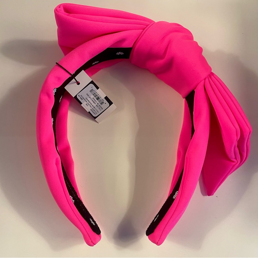 Atlantic Pacific x Lele Sadoughi Hibiscus Neoprene Holly Headband New with Tags - Picture 4 of 9